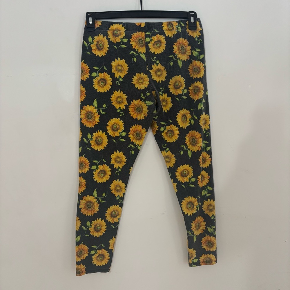No Boundaries Sunflower Print Leggings Juniors Large 11–13